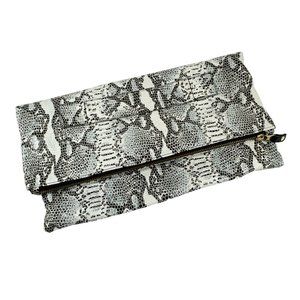 BLAIR RITCHEY Foldover Snakeskin Clutch